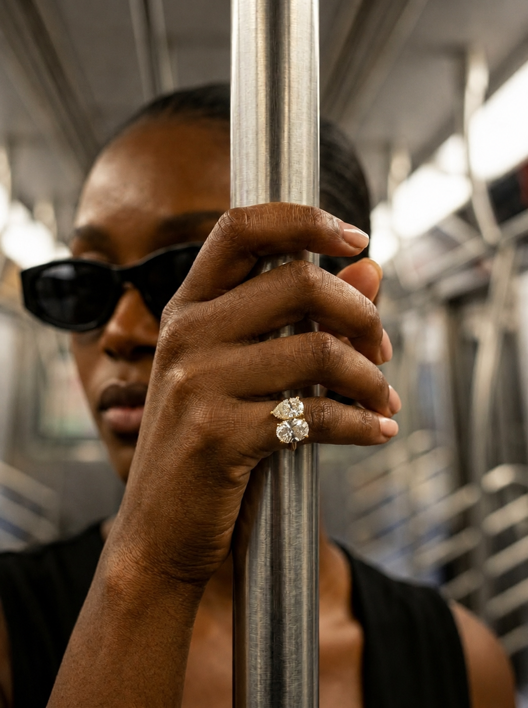 Toi Et Moi Gold Ring on the train
